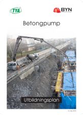Betongpump - Utbildningsplan